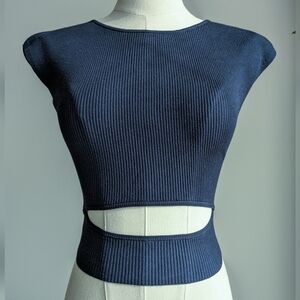 Wilfred Ribbed Cutout Top